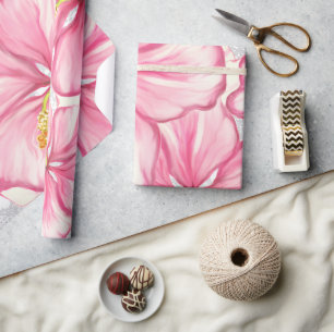 Papel De Regalo Hibiscus & lace PINK