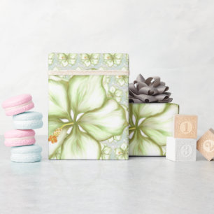 Papel De Regalo Hibiscus & lace WHITE