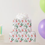 Papel De Regalo Hibiscus rosa acuarela y flamenco tropical<br><div class="desc">Hermoso envoltorio de regalo de hibiscus rosa acuarela y flamencos rosados. Adecuado para envolver de regalo de boda o ducha.</div>