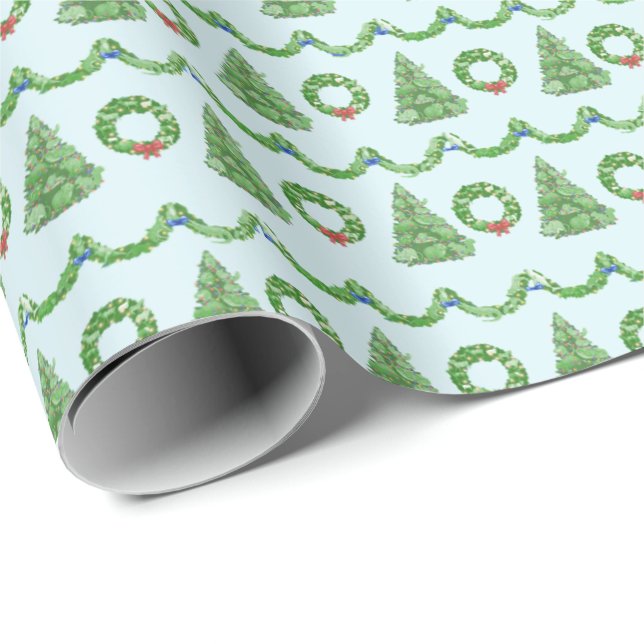 Papel De Regalo Hidden Animals Holiday Wrapping Paper (Esquina del rollo)