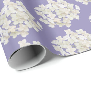 Papel De Regalo Hidrangea blanca en Lavender