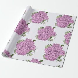 Papel De Regalo Hidrangea rosa