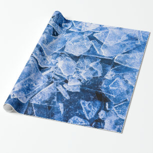 Papel De Regalo Hielo azul para el verano caliente