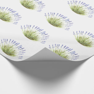 Papel De Regalo Hierbas de lavanda flores Púrpura Violeta Acuarela