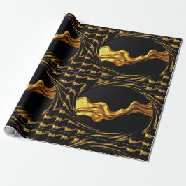 Papel De Regalo High-End Gifting: Full Liquid Gold Black Monochrom