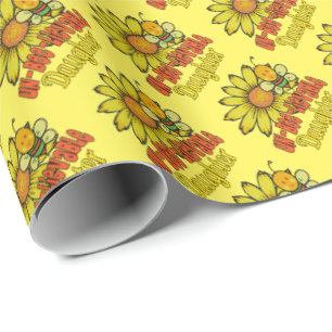 Papel De Regalo Hija increíble, girasoles y abejas