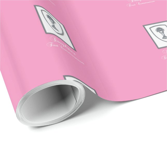 Papel De Regalo Hija, primer cáliz plateado de comunión (Esquina del rollo)