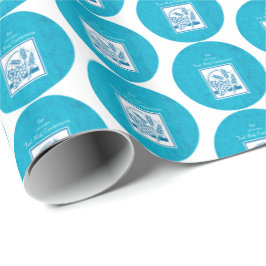 Papel De Regalo Hijo, Primera Comunión, Trigo, Uvas Azules