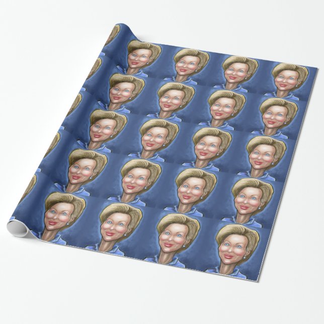 Papel De Regalo Hillary Clinton (Desenrollado)