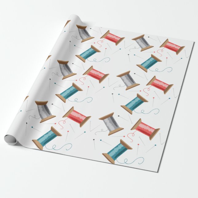 Papel De Regalo Hilo de coser (Desenrollado)