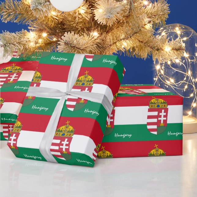 Papel De Regalo Hinchas de bandera húngara y regalos de Hungría/hi (Vacaciones)