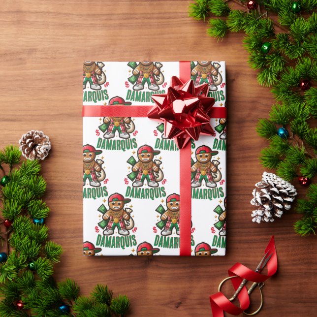 Papel De Regalo Hip Hop Gingerbread Man Swag Navidades (Regalo de vacaciones)