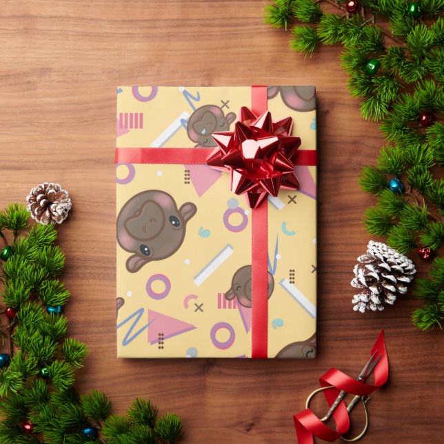 Papel De Regalo Hipo amarillo lindo (Regalo de vacaciones)