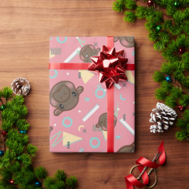 Papel De Regalo Hipo rosado