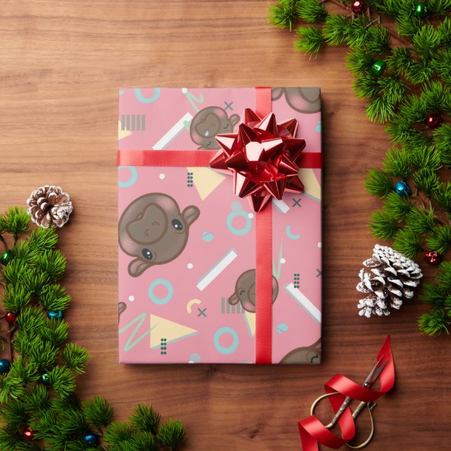 Papel De Regalo Hipo rosado (Regalo de vacaciones)