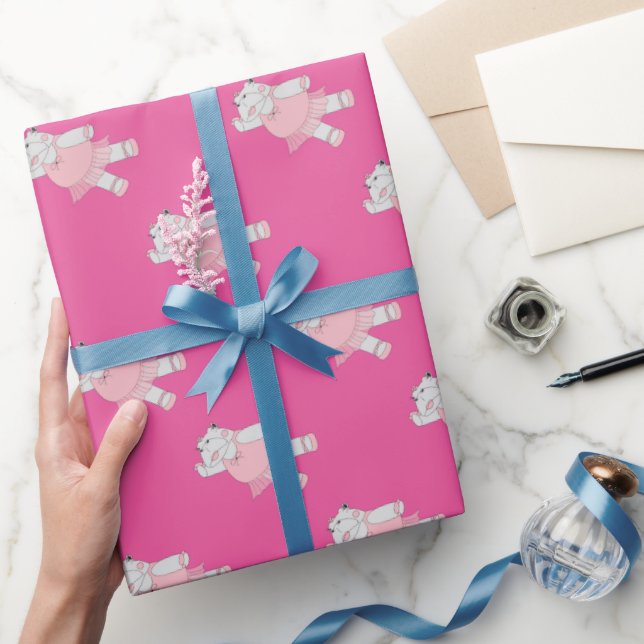 Papel De Regalo Hipómanía Bailarina Rosa (Regalar)