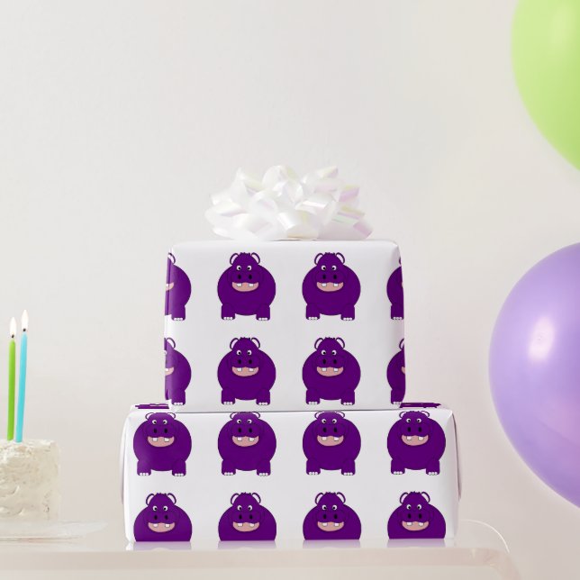 Papel De Regalo Hipopótamo (Regalos de fiesta)