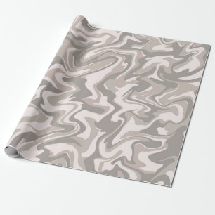 Papel De Regalo Hippie 70 Gray Marble Liquid Swirl Boho Patrón