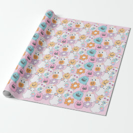 Papel De Regalo Hippie Ghost Pink Halloween