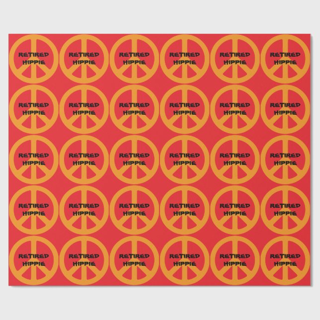 Papel De Regalo Hippie Jubilado (Superficie plana)
