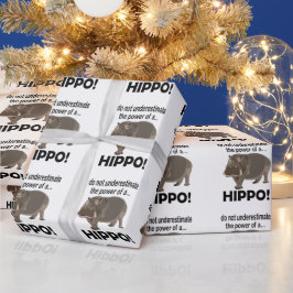 Papel De Regalo Hippopótamo Animal Gracioso Hippo