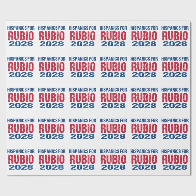 Papel De Regalo Hispanics for Rubio 2028 (Superficie plana)