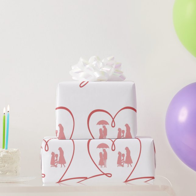 Papel De Regalo Historia de amor (Regalos de fiesta)