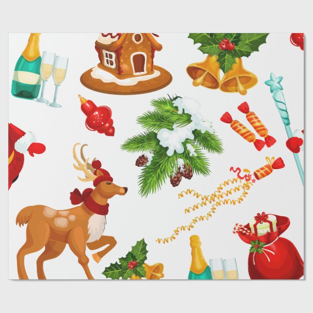 Papel De Regalo Historia del juguete | Merry Christmas Pattern Cut (Superficie plana)