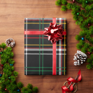 Papel De Regalo Historia Negra Amarilla, Roja, Verde Y Blanco