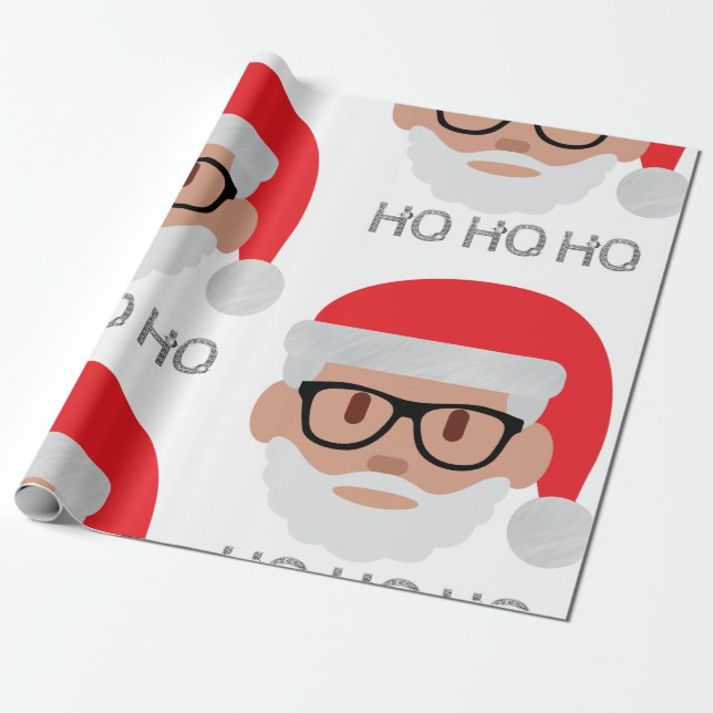 Papel De Regalo ho hipster santa (Desenrollado)