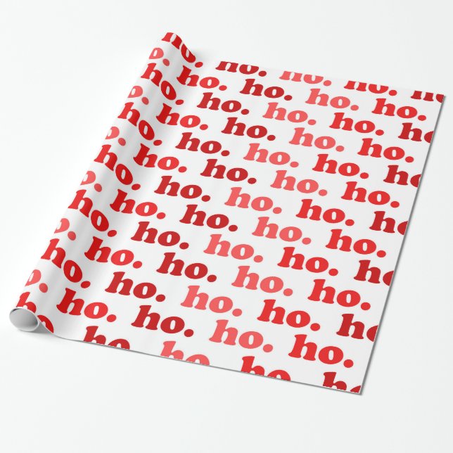 Papel De Regalo ho. ho. ho. (Desenrollado)