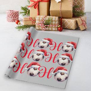Papel De Regalo Ho Ho Ho Fútbol Navidad