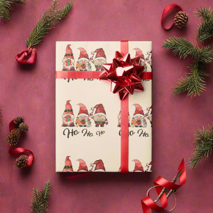 Papel De Regalo ¡Ho Ho Ho Ho Ho Ho! Navidades nórdicos de gnomes p
