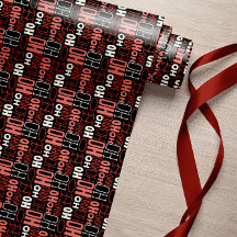 Ho Ho Ho Ho Typography Navidades Black