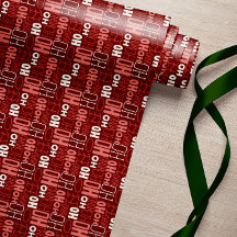 Ho Ho Ho Ho Typography Navidades Red