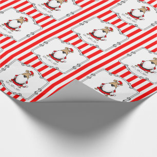 Papel De Regalo HO HO HO Muy Gracioso Santa Costume Perro Sarcásti
