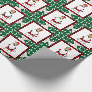 Papel De Regalo HO HO HO Muy Gracioso Santa Costume Perro Sarcásti