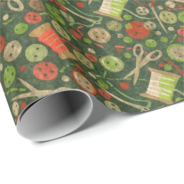 Papel De Regalo Hobby Hobby Scoder DIY Paper Collage Patrón Verde (Esquina del rollo)