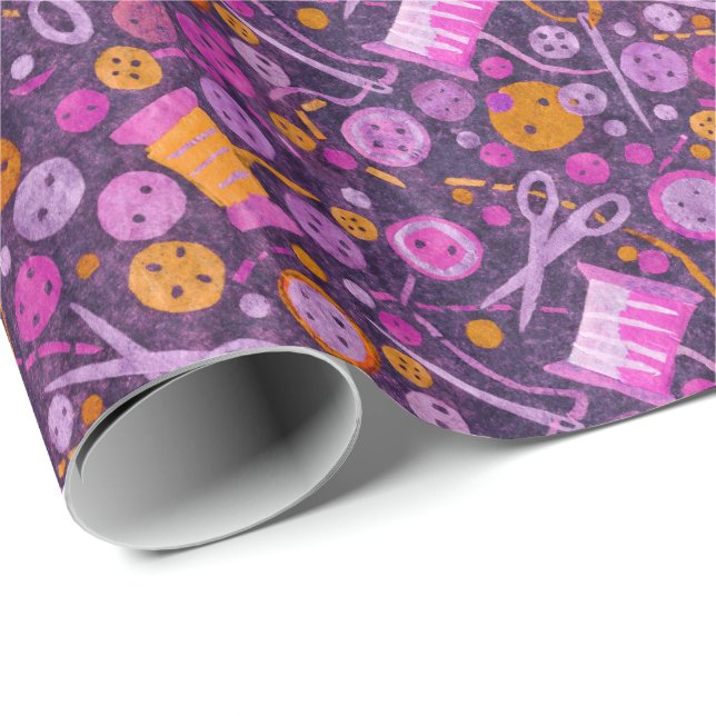 Papel De Regalo Hobby Hobby Scoder DIY Paper Collage Pattern Purpl (Esquina del rollo)