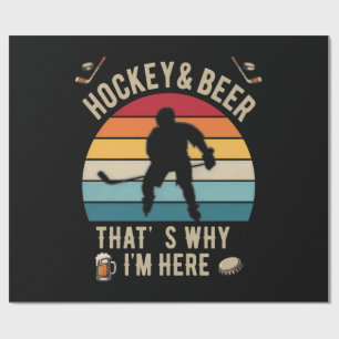 Papel De Regalo Hockey Angustiado y Hockey de Castigo de Cerveza P