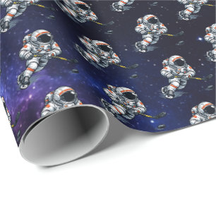 Papel De Regalo Hockey Astronauta