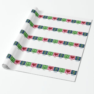 Papel De Regalo Hockey del amor de la paz