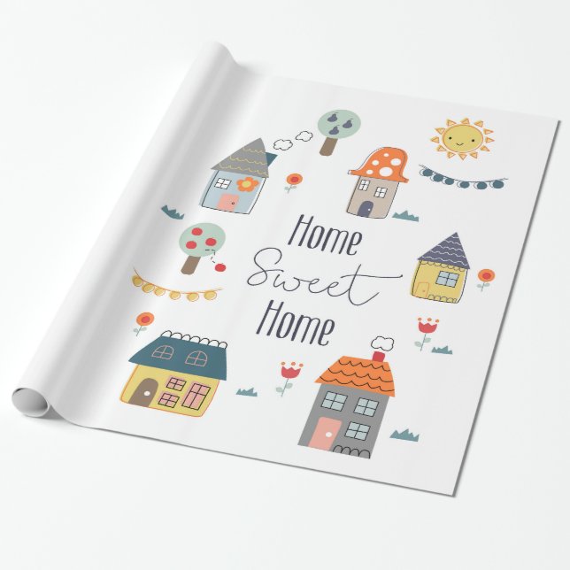 Papel De Regalo Hogar dulce hogar (Desenrollado)