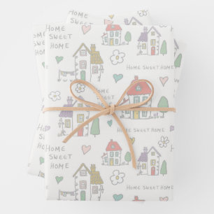 Papel de regalo hogar dulce hogar