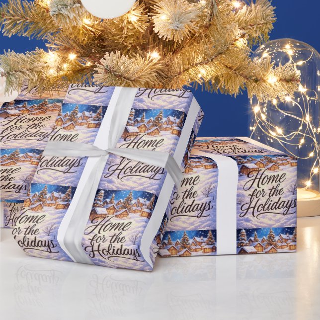 Papel De Regalo 'Hogar para las fiestas' (Vacaciones)