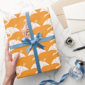 Papel De Regalo Hoja de ginkgo en forma de grulla