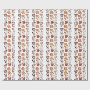 Papel De Regalo Hoja de pegatinas de animales lindos Adorable CSti