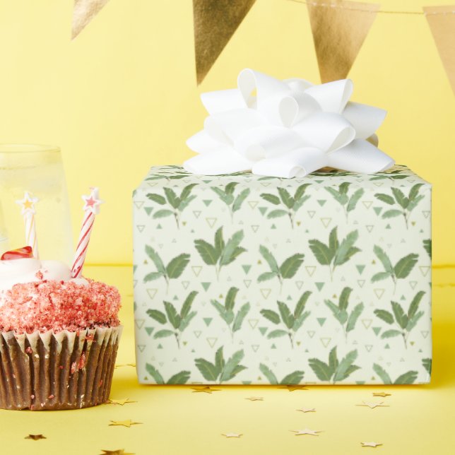 Papel De Regalo Hoja de plátano con triángulos (Fiesta de cumpleaños )