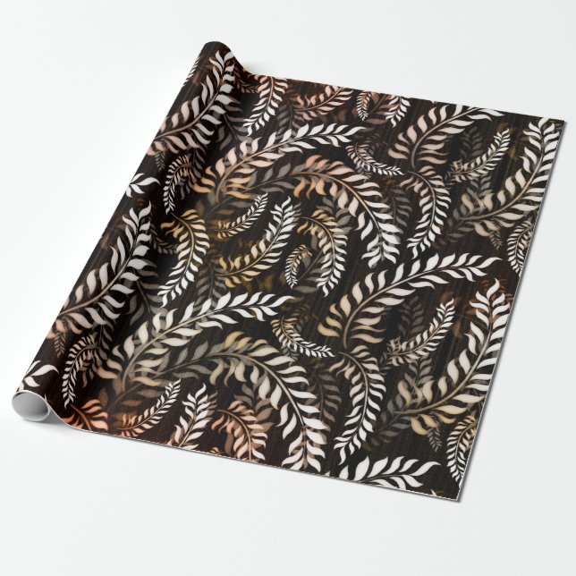 Papel De Regalo Hoja floral (Desenrollado)