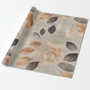 Papel De Regalo Hoja inspirada en la naturaleza rústica - Arte bot